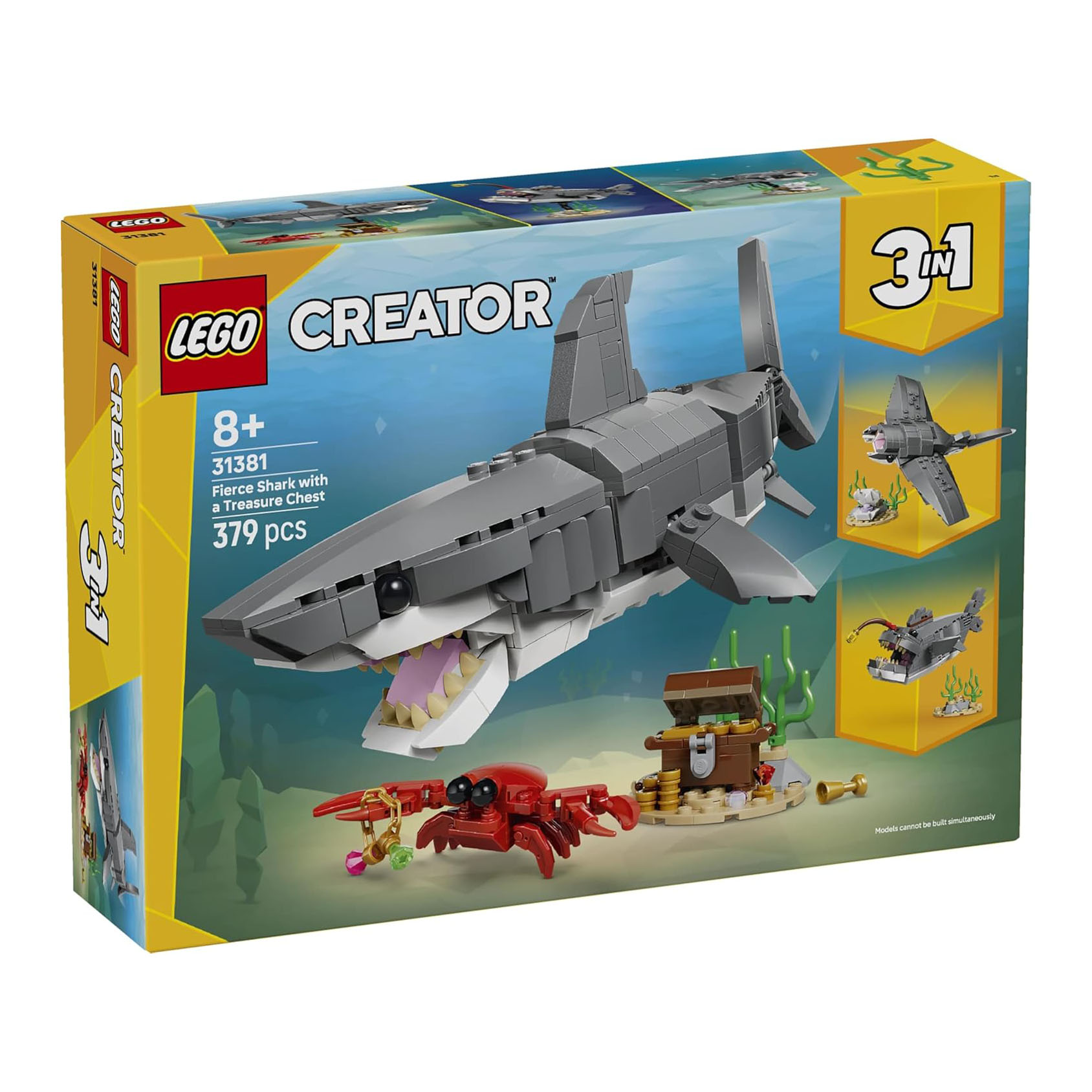لگو 379 تکه سری Creator مدل Fierce Shark with a Treasure Chest کد 31381