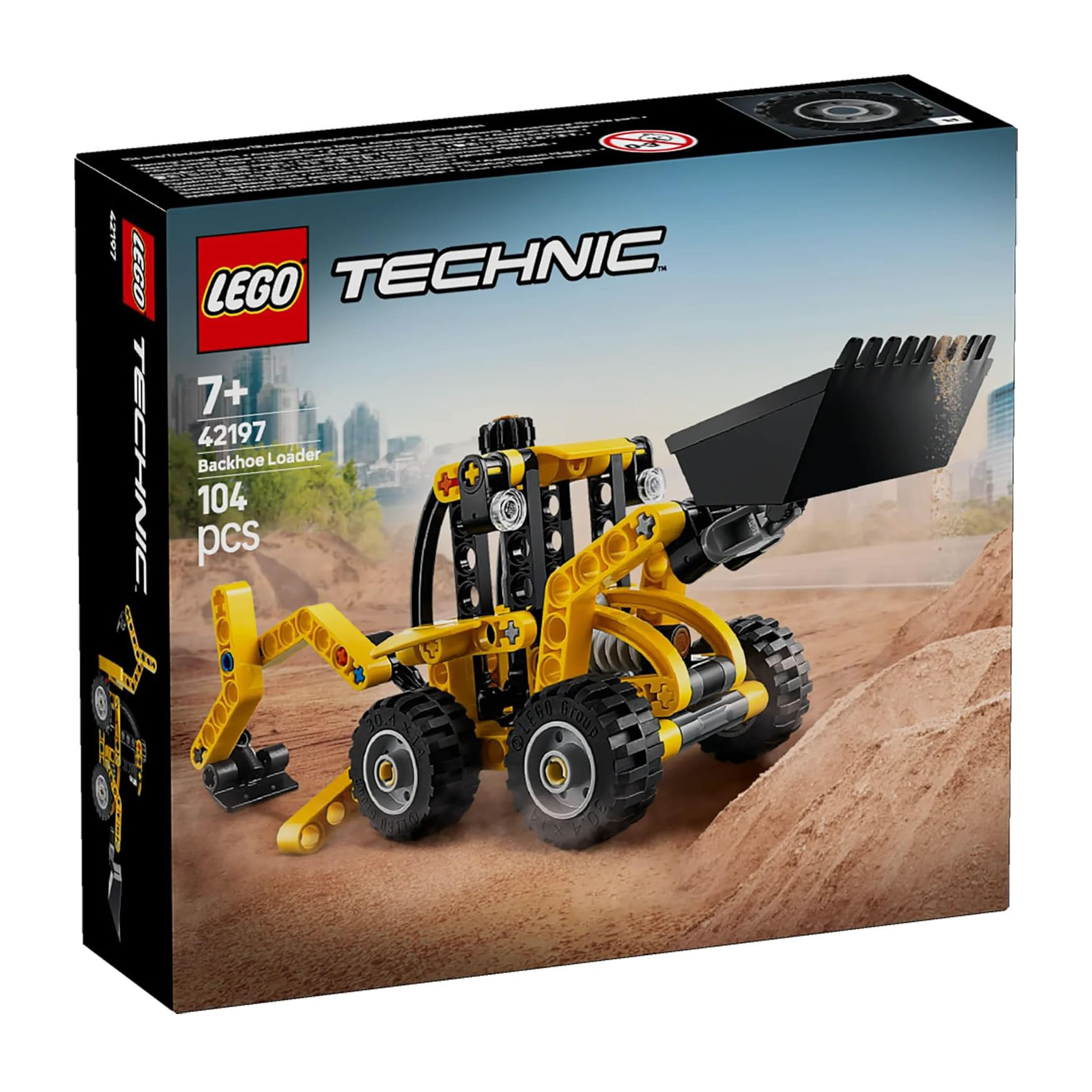 لگو 104 تکه سری Technic مدل Backhoe Loader Construction Vehicle کد 42197