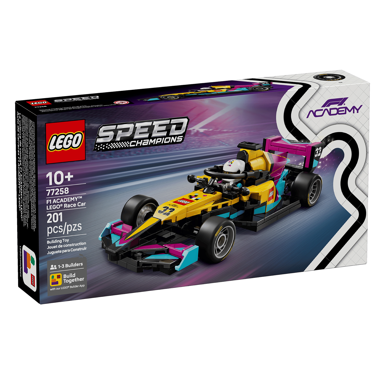لگو 201 تکه سری Speed Champions مدل F1 Academy Lego Race Car کد 77258