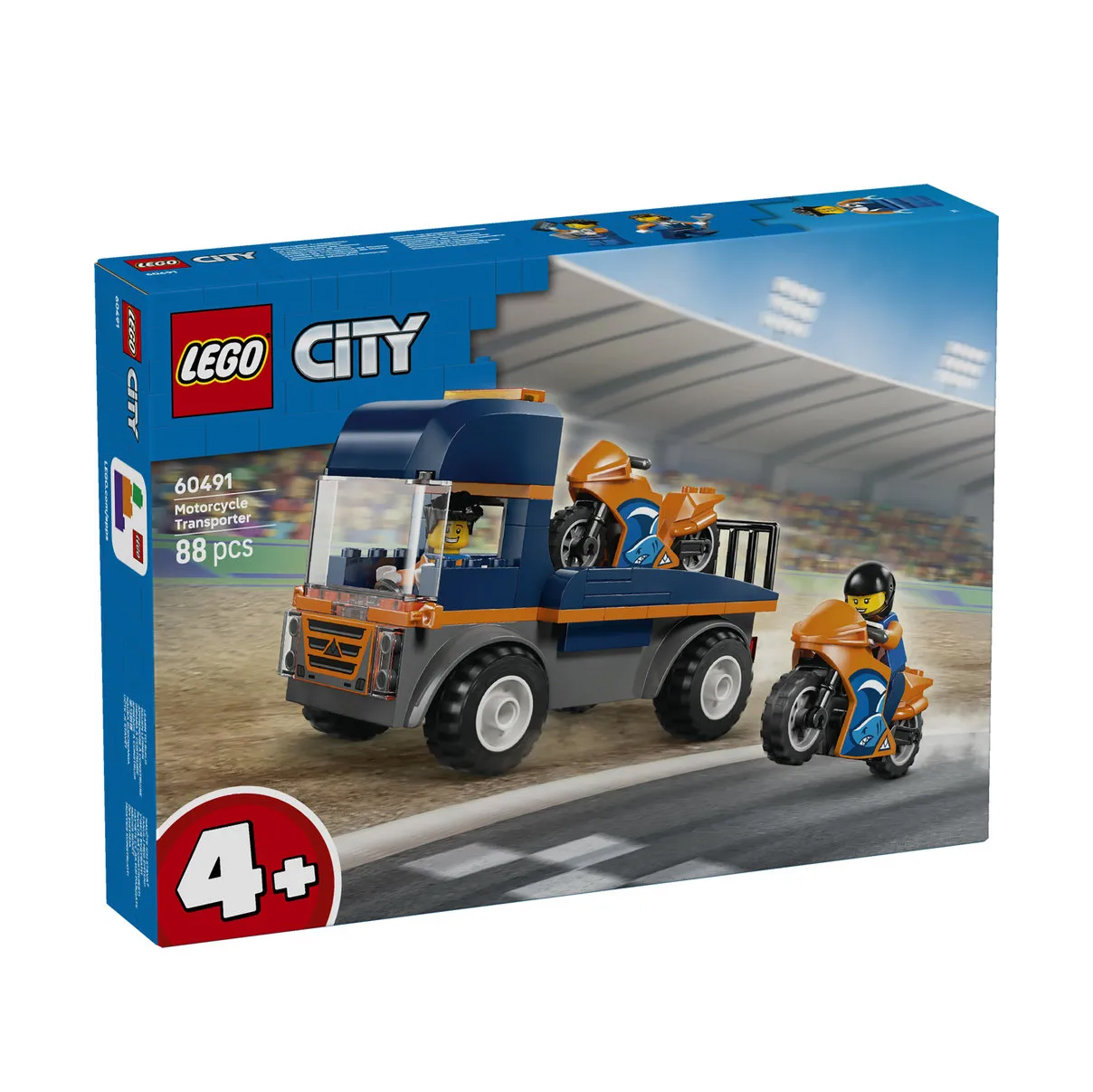 لگو 88 تکه سری City مدل Motorcycle Transporter کد 60491