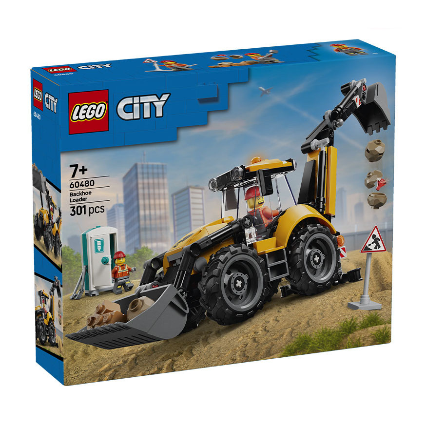 لگو 301 تکه سری City مدل Backhoe Loader کد 60480