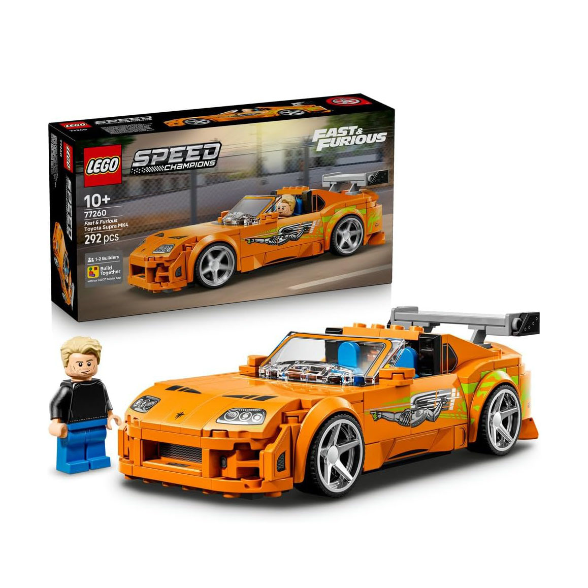 لگو 292 تکه سری Speed Champions مدل Fast and The Furious Toyota Supra MK4 کد 77260