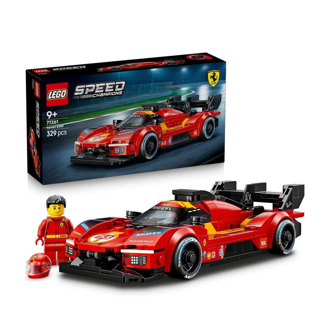 لگو 329 تکه سری Speed Champions مدل Ferrari 499P کد 77261