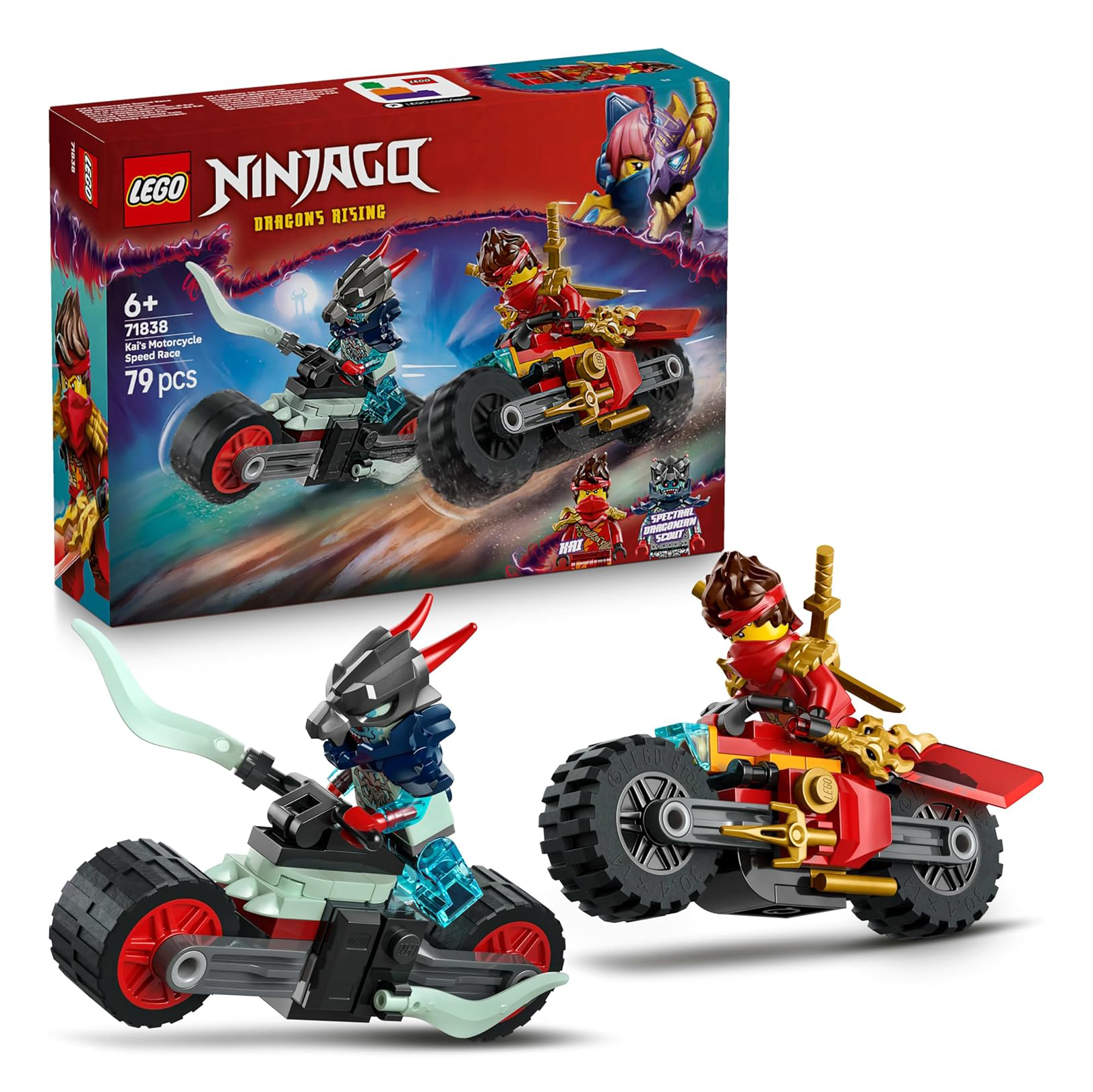 لگو 79 تکه سری Ninjago مدل Kai's Motorcycle Speed Race کد 71838