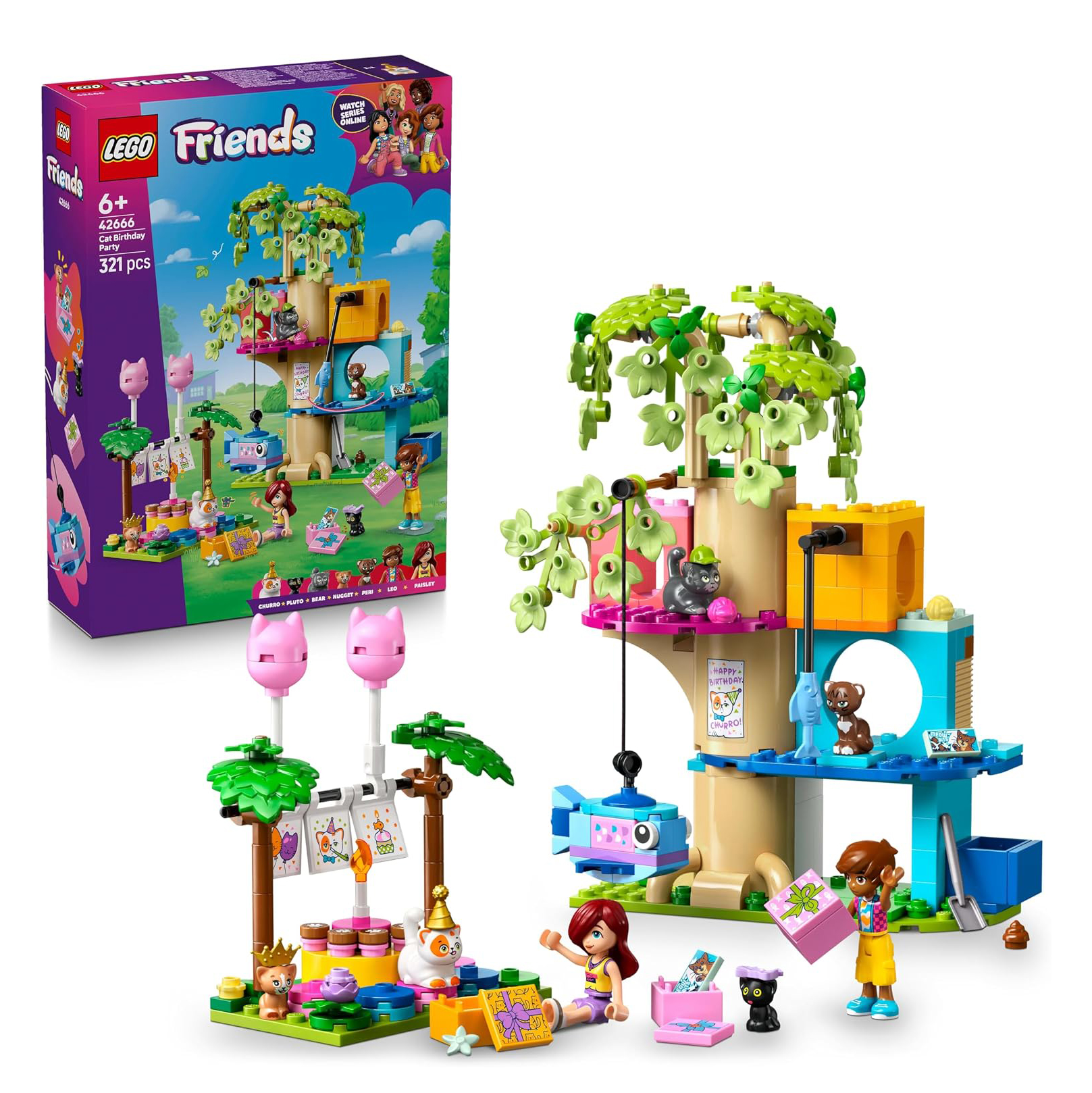 لگو 321 تکه سری Friends مدل Cat Birthday Party & Tree House کد 42666
