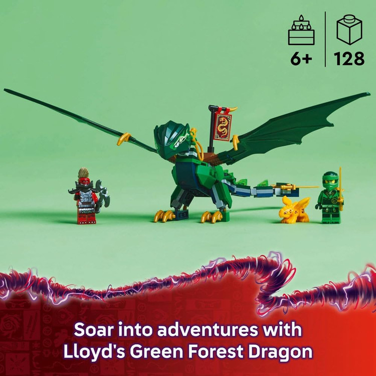 لگو 128 تکه سری Ninjago مدل Lloyd's Green Forest Dragon کد 71829
