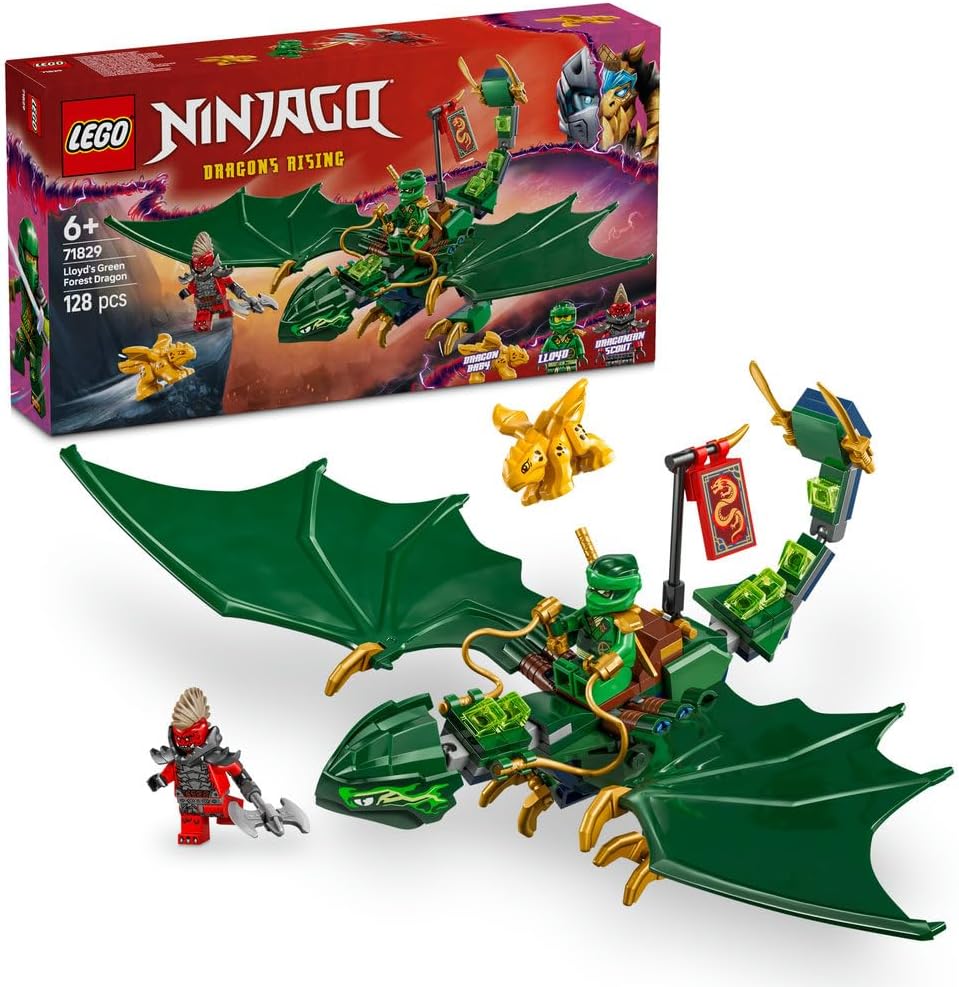 لگو 128 تکه سری Ninjago مدل Lloyd's Green Forest Dragon کد 71829