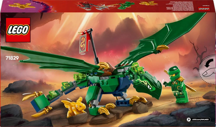 لگو 128 تکه سری Ninjago مدل Lloyd's Green Forest Dragon کد 71829