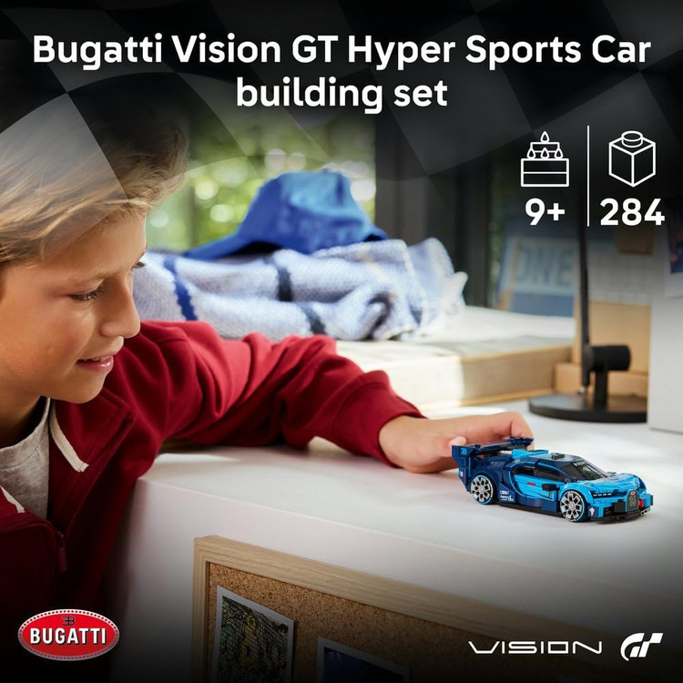 لگو 284 تکه سری Speed Champions مدل Bugatti Vision GT Hyper کد 77253