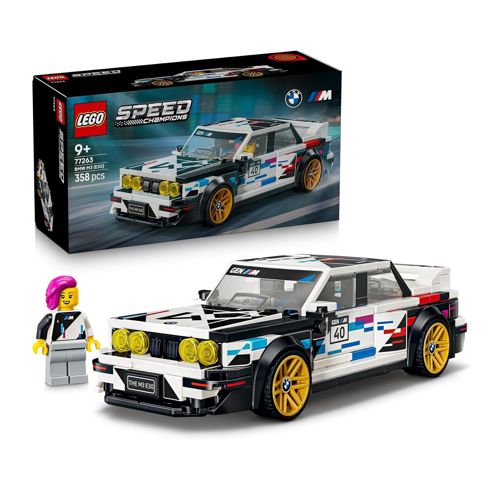 لگو 358 تکه سری Speed Champions مدل BMW M3 (E30)  کد 772۶3