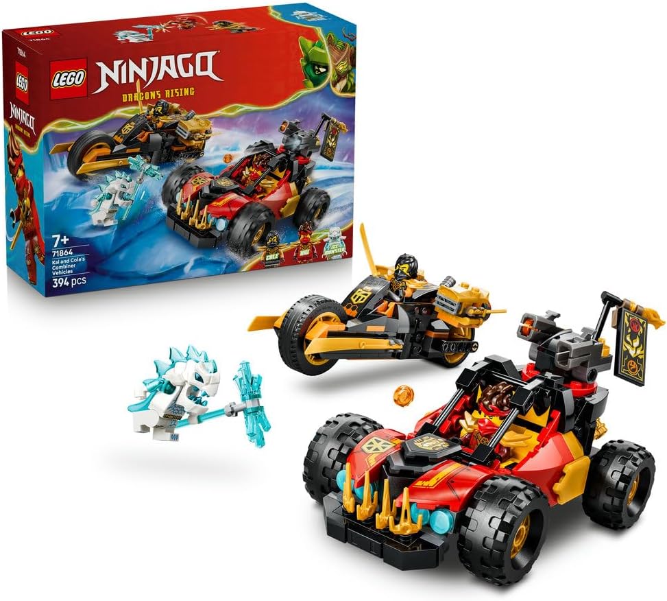لگو 394 تکه سری Ninjago مدل Kai and Cole's Combiner Vehicles کد 71864
