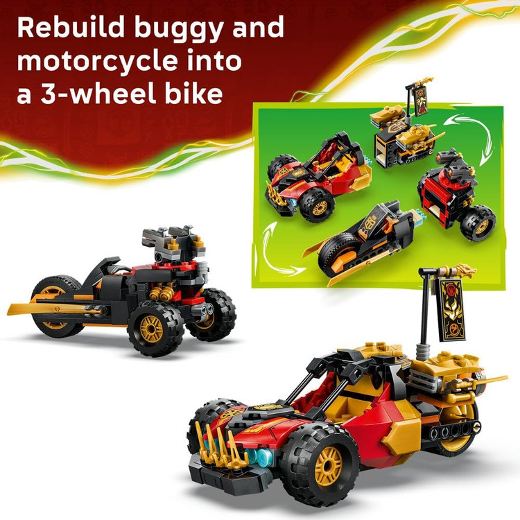 لگو 394 تکه سری Ninjago مدل Kai and Cole's Combiner Vehicles کد 71864