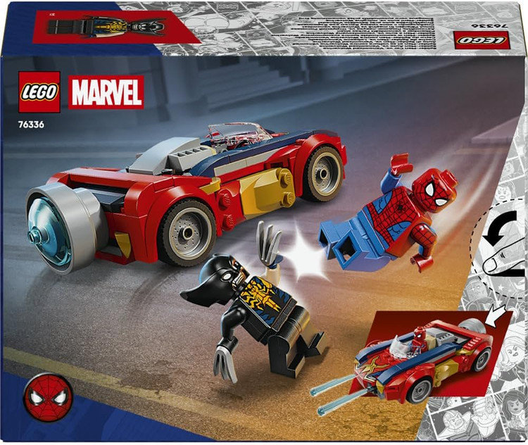 لگو 134 تکه سری Marvel مدل Spider-Man Car vs. Venomized Wolverine کد 76336