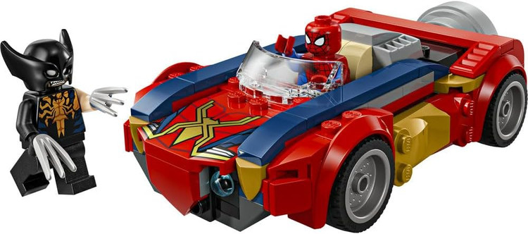 لگو 134 تکه سری Marvel مدل Spider-Man Car vs. Venomized Wolverine کد 76336